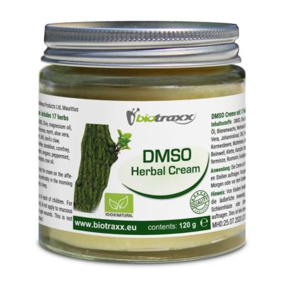 Biotraxx DMSO (Dimethylsulfoxid) Herbal Cream, XL 120g